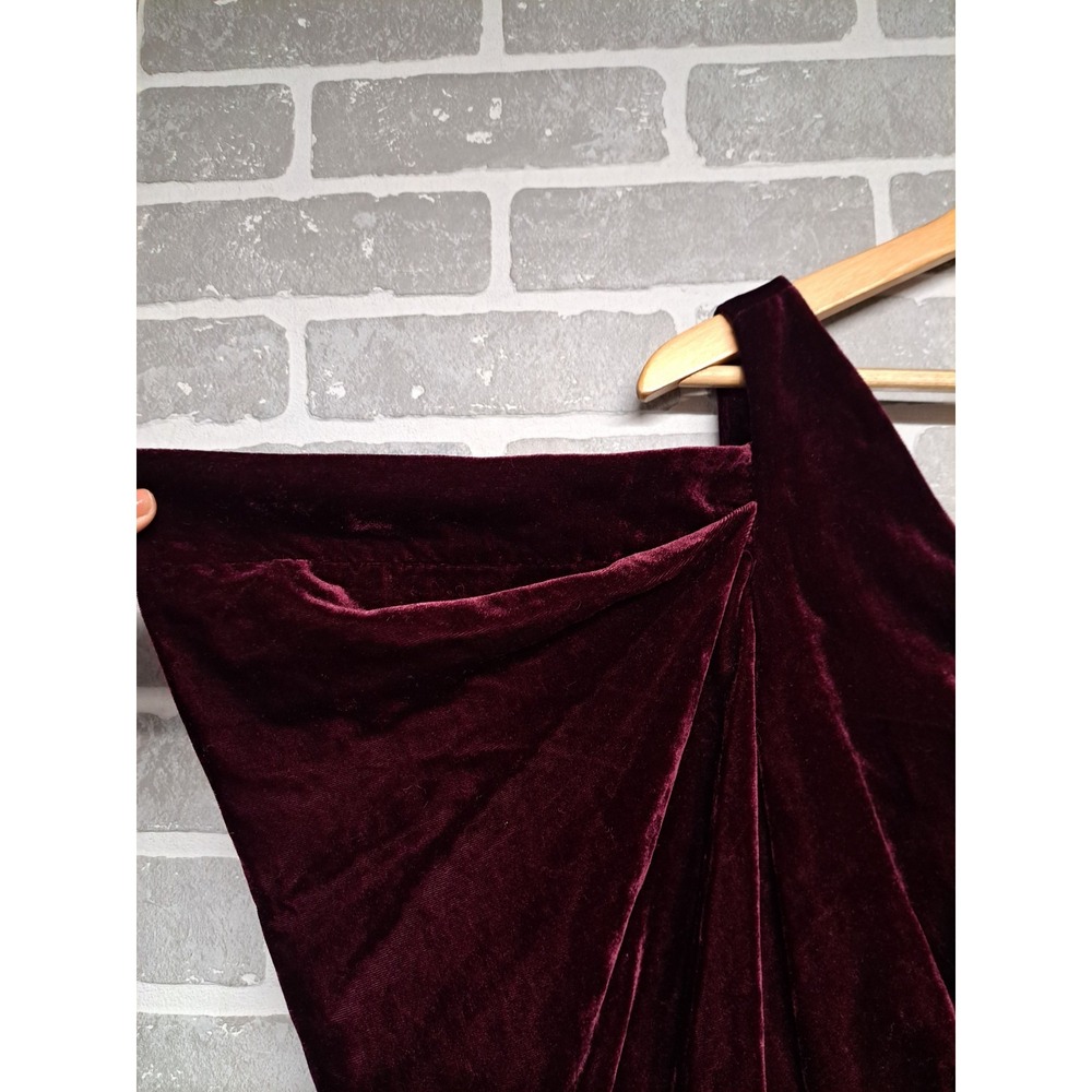 House Of Harlow 1960 Revolve Womens Velvet Burgandy V-Neck Bodysuit Size XXS - Picture 12 of 14
